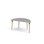 Bord Grow linoleum halvrundt 120-60 cm svart mansjett