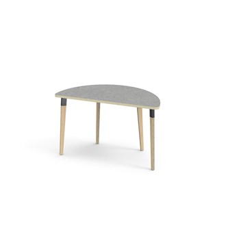 Bord Grow linoleum halvrundt 120-60 cm svart mansjett