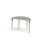 Bord Grow linoleum halvrundt 120-60 cm svart mansjett