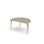 Bord Grow linoleum halvrundt 120-80 cm svart mansjett