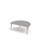 Bord Grow linoleum halvrundt 120-80 cm svart mansjett