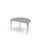 Bord Grow linoleum halvrundt 120-80 cm svart mansjett