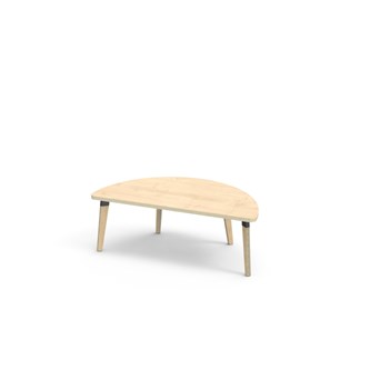 Bord Grow akustikklaminat halvrundt 120-60 cm svart mansjett