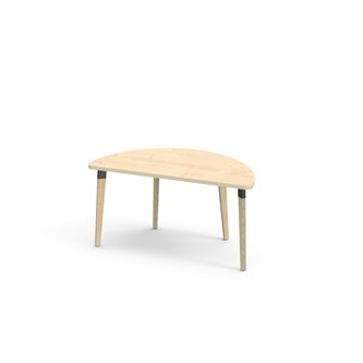 Bord Grow akustikklaminat halvrundt 120-60 cm svart mansjett