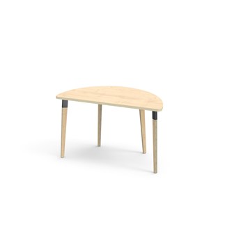 Bord Grow akustikklaminat halvrundt 120-60 cm svart mansjett