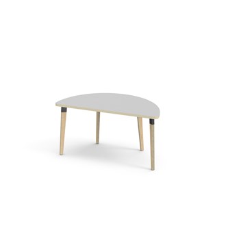 Bord Grow akustikklaminat halvrundt 120-60 cm svart mansjett