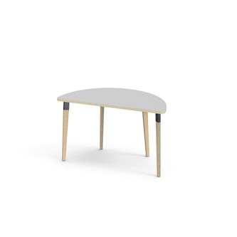Bord Grow akustikklaminat halvrundt 120-60 cm svart mansjett