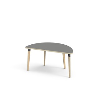 Bord Grow akustikklaminat halvrundt 120-60 cm svart mansjett