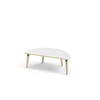 Bord Grow akustikklaminat halvrundt 120-60 cm svart mansjett