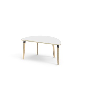 Bord Grow akustikklaminat halvrundt 120-60 cm svart mansjett