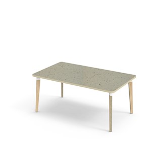 Bord Grow linoleum 140x80 cm hvit mansjett