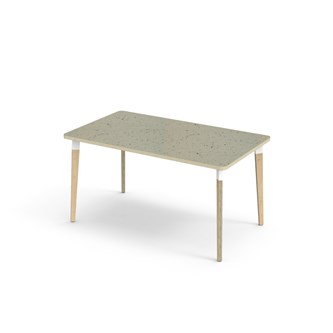 Bord Grow linoleum 140x80 cm hvit mansjett