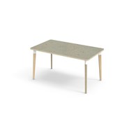 Bord Grow linoleum 140x80 cm hvit mansjett