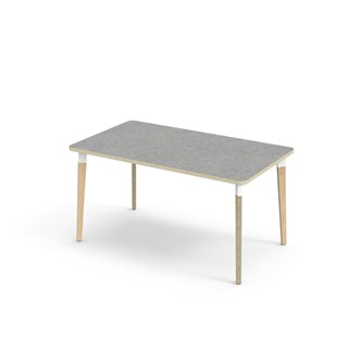 Bord Grow linoleum 140x80 cm hvit mansjett