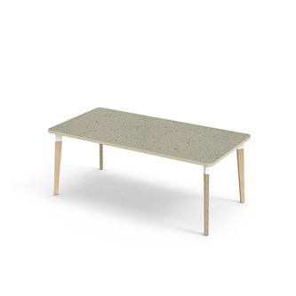 Bord Grow linoleum 160x80 cm hvit mansjett