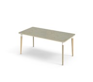 Bord Grow linoleum 160x80 cm hvit mansjett