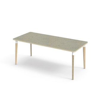 Bord Grow linoleum 180x80 cm hvit mansjett