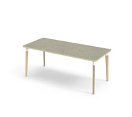 Bord Grow linoleum 180x80 cm hvit mansjett