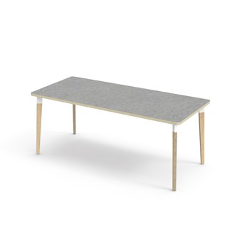 Bord Grow linoleum 180x80 cm hvit mansjett