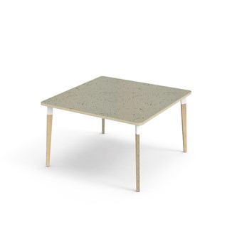 Bord Grow linoleum 120x120 cm hvit mansjett
