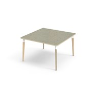 Bord Grow linoleum 120x120 cm hvit mansjett