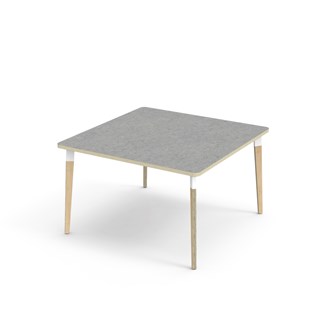 Bord Grow linoleum 120x120 cm hvit mansjett