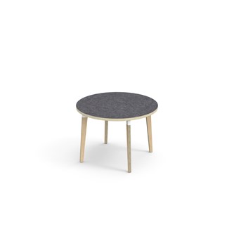 Bord Grow linoleum Ø90 cm hvit mansjett