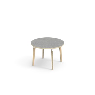 Bord Grow linoleum Ø90 cm hvit mansjett