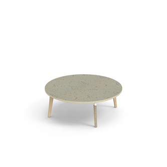 Bord Grow linoleum Ø120 cm hvit mansjett