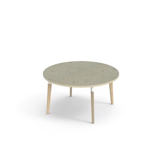 Bord Grow linoleum Ø120 cm hvit mansjett