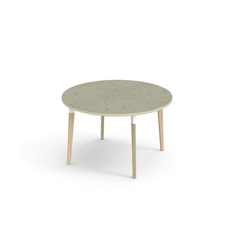 Bord Grow linoleum Ø120 cm hvit mansjett