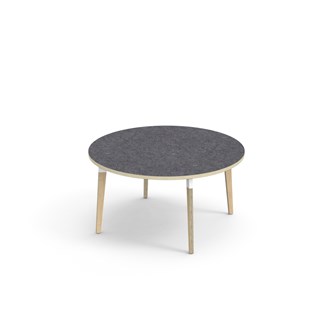 Bord Grow linoleum Ø120 cm hvit mansjett