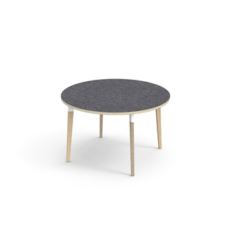 Bord Grow linoleum Ø120 cm hvit mansjett