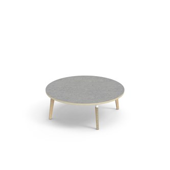 Bord Grow linoleum Ø120 cm hvit mansjett