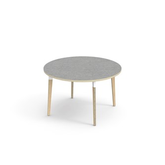 Bord Grow linoleum Ø120 cm hvit mansjett