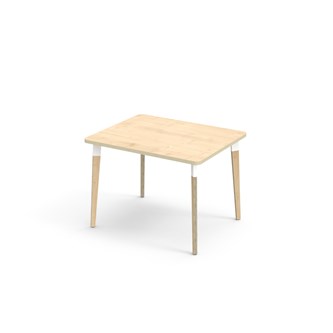 Bord Grow laminat 100x80 cm hvit mansjett