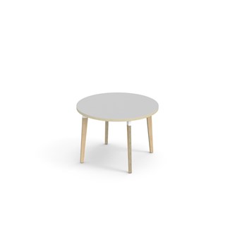 Bord Grow FSC akustikklaminat Ø90 cm hvit mansjett