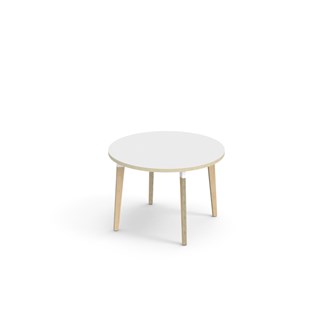 Bord Grow FSC akustikklaminat Ø90 cm hvit mansjett