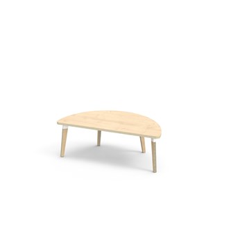 Bord Grow FSC akustikklaminat halvrundt 120-60 cm hvit mansjett