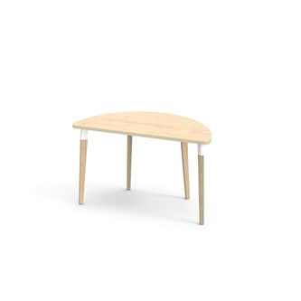 Bord Grow FSC akustikklaminat halvrundt 120-60 cm hvit mansjett