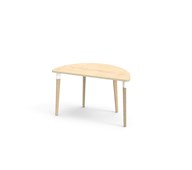Bord Grow FSC akustikklaminat halvrundt 120-60 cm hvit mansjett