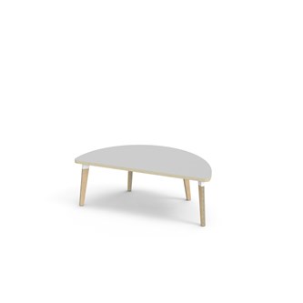 Bord Grow FSC akustikklaminat halvrundt 120-60 cm hvit mansjett