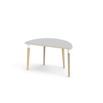 Bord Grow FSC akustikklaminat halvrundt 120-60 cm hvit mansjett