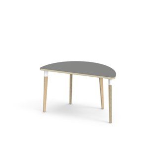 Bord Grow FSC akustikklaminat halvrundt 120-60 cm hvit mansjett