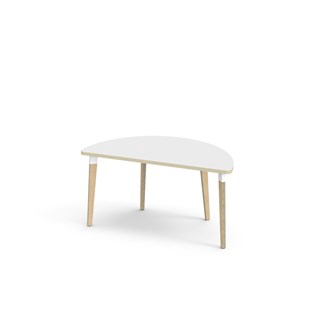 Bord Grow FSC akustikklaminat halvrundt 120-60 cm hvit mansjett
