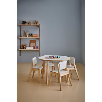 Bord Grow FSC HT Ø90 cm hvit mansjett