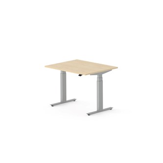 Skrivebord Work FSC BX HT 100x80 cm sølv