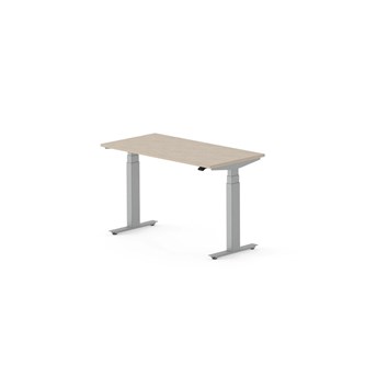 Skrivebord Work FSC BX HT 120x60 cm sølv