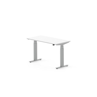 Skrivebord Work FSC BX HT 120x60 cm sølv