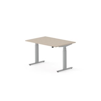 Skrivebord Work FSC BX HT 120x80 cm sølv